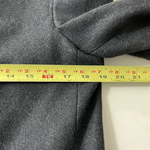 ALL SAINTS Banner Overcoat Coat Men S/36 Black Italian Cloth Wool Blend Classic - Picture 7 of 7